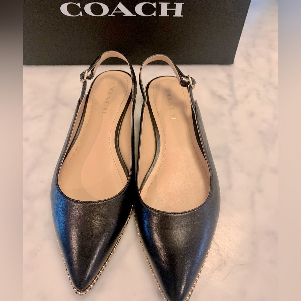 COACH Vae Leather slingbacks
